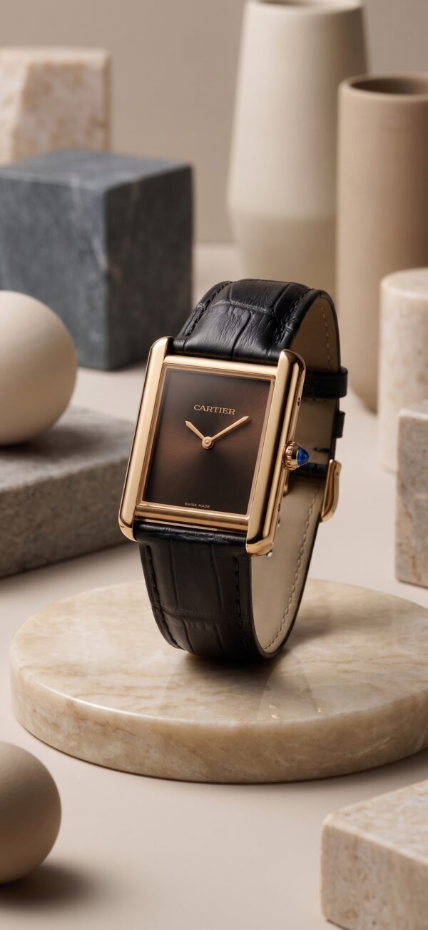 Cartier Tank Must (Black Dial & Gold Case)